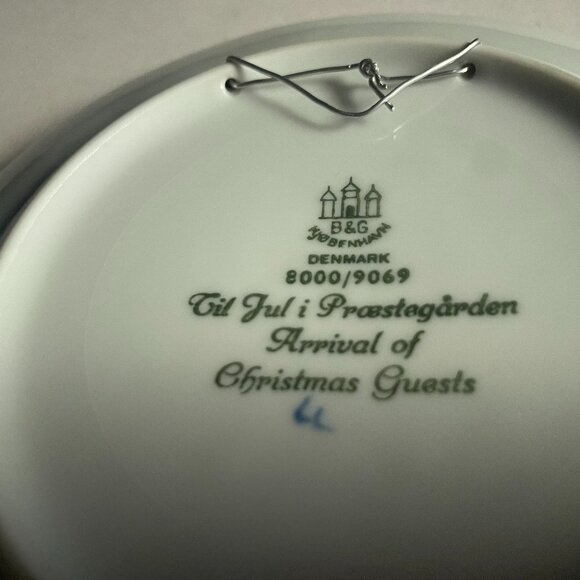 B&G Copenhagen 1969 Christmas Plate, made in Denmark 7" Blue and White wall deco - Picture 5 of 5
